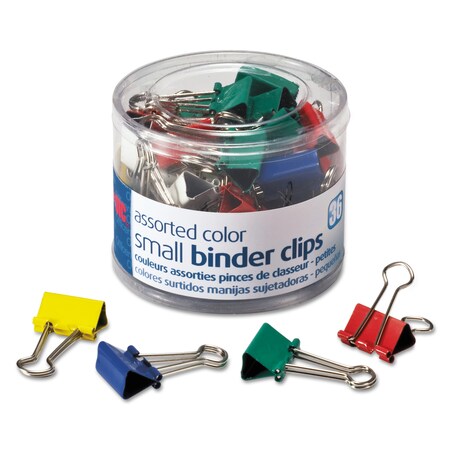 Officemate Assorted Colors Binder Clips, Small, PK36 OIC31028